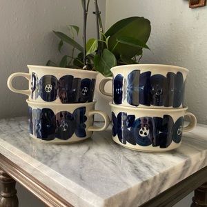 Arabia Finland Anemone Cups 4 ☕️